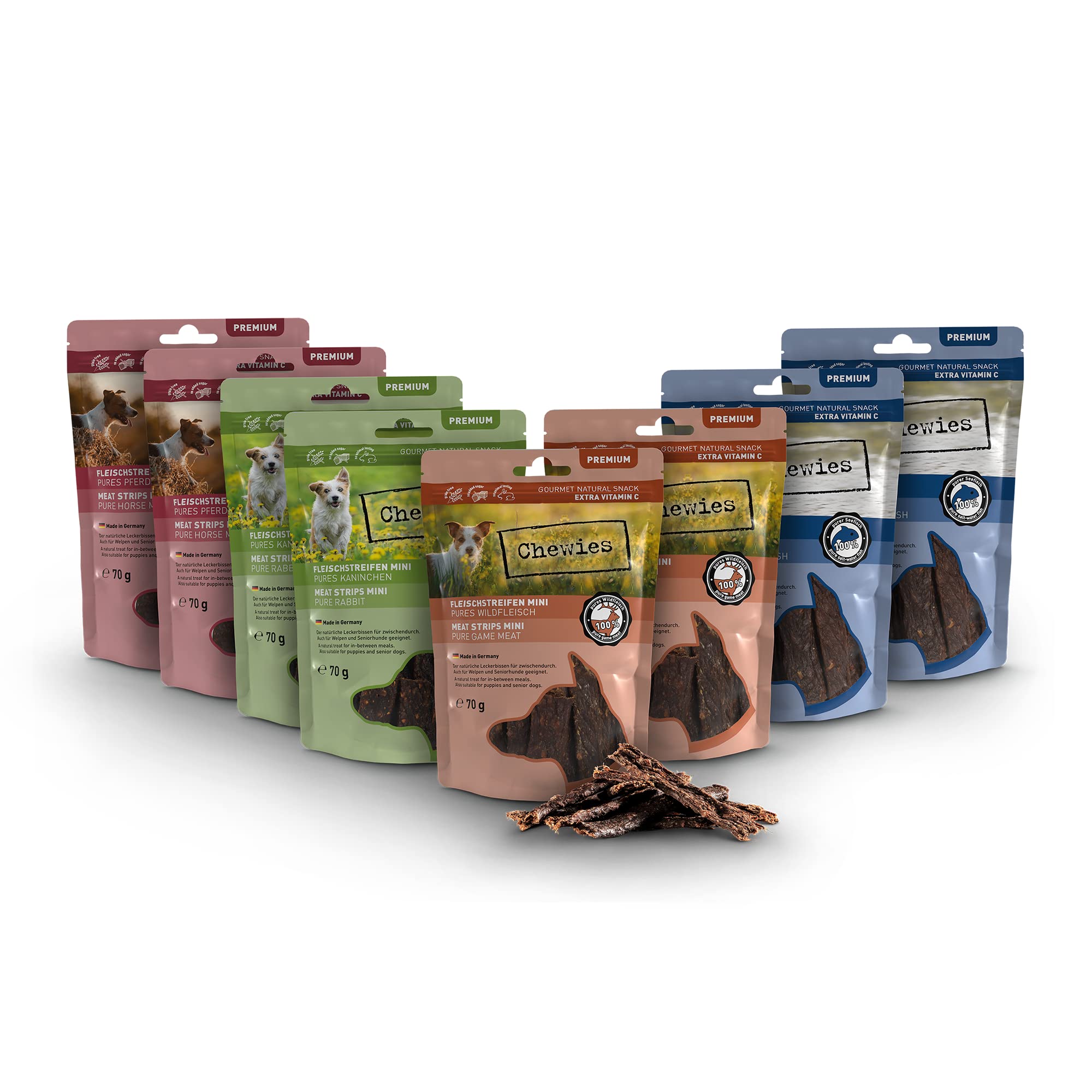 chewies-fleischstreifen-mini-mix-8-x-70-g-luftgetrocknete-hundesnacks-aus-100-fl image 1