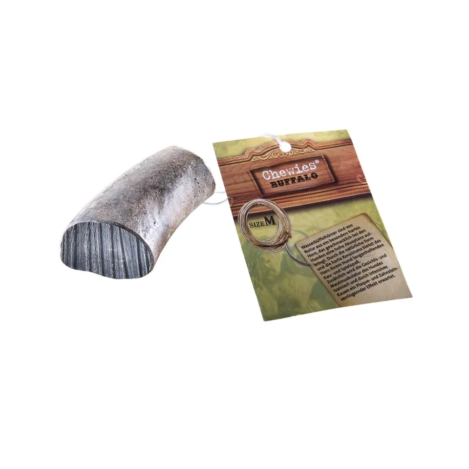 chewies-b-ffelhorn-gef-llt-gr-e-m-kauhorn-vom-wasserb-ffel-f-r-hunde-bis-15-kg image 1